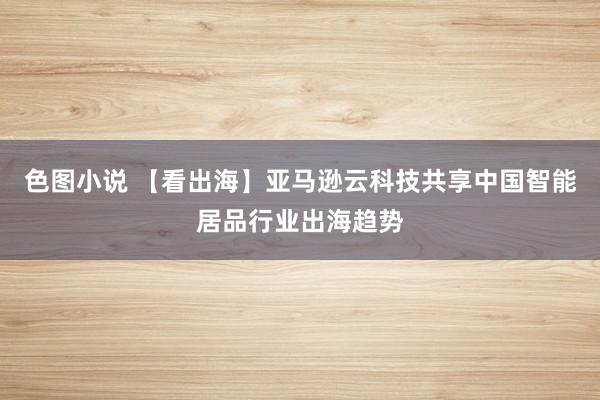 色图小说 【看出海】亚马逊云科技共享中国智能居品行业出海趋势