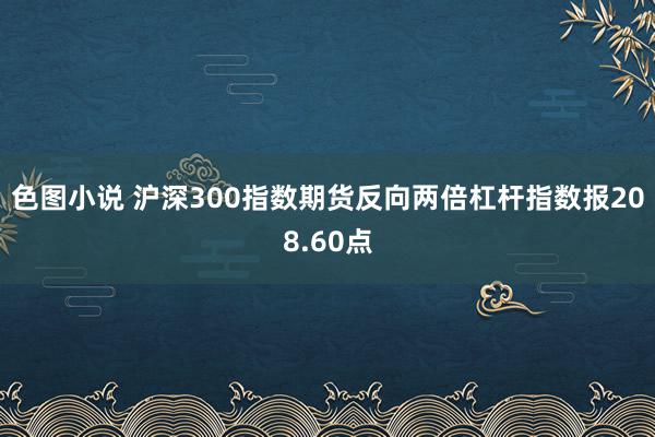 色图小说 沪深300指数期货反向两倍杠杆指数报208.60点