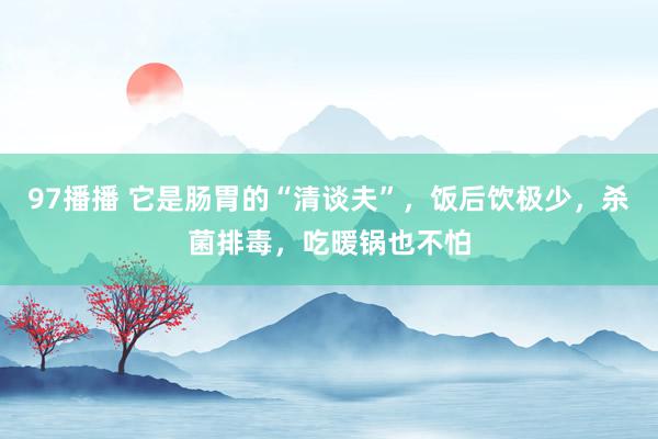 97播播 它是肠胃的“清谈夫”，饭后饮极少，杀菌排毒，吃暖锅也不怕