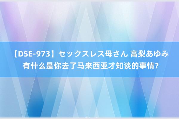 【DSE-973】セックスレス母さん 高梨あゆみ 有什么是你去了马来西亚才知谈的事情？