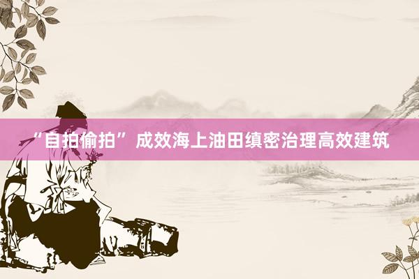 “自拍偷拍” 成效海上油田缜密治理高效建筑